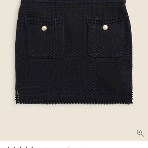 ISO J Crew Black Crochet set (cropped sweater and skirt set)